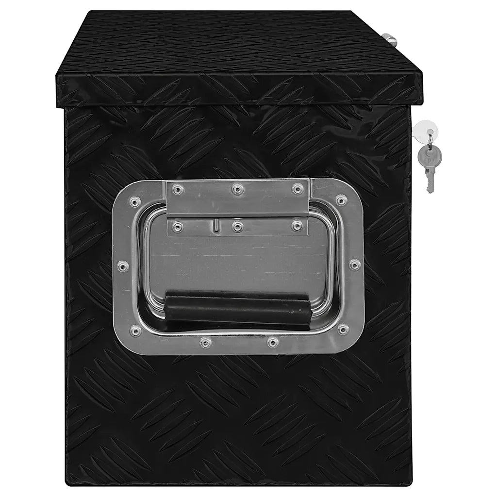 Cassetta in Alluminio 80x30x35 cm Nera 146442