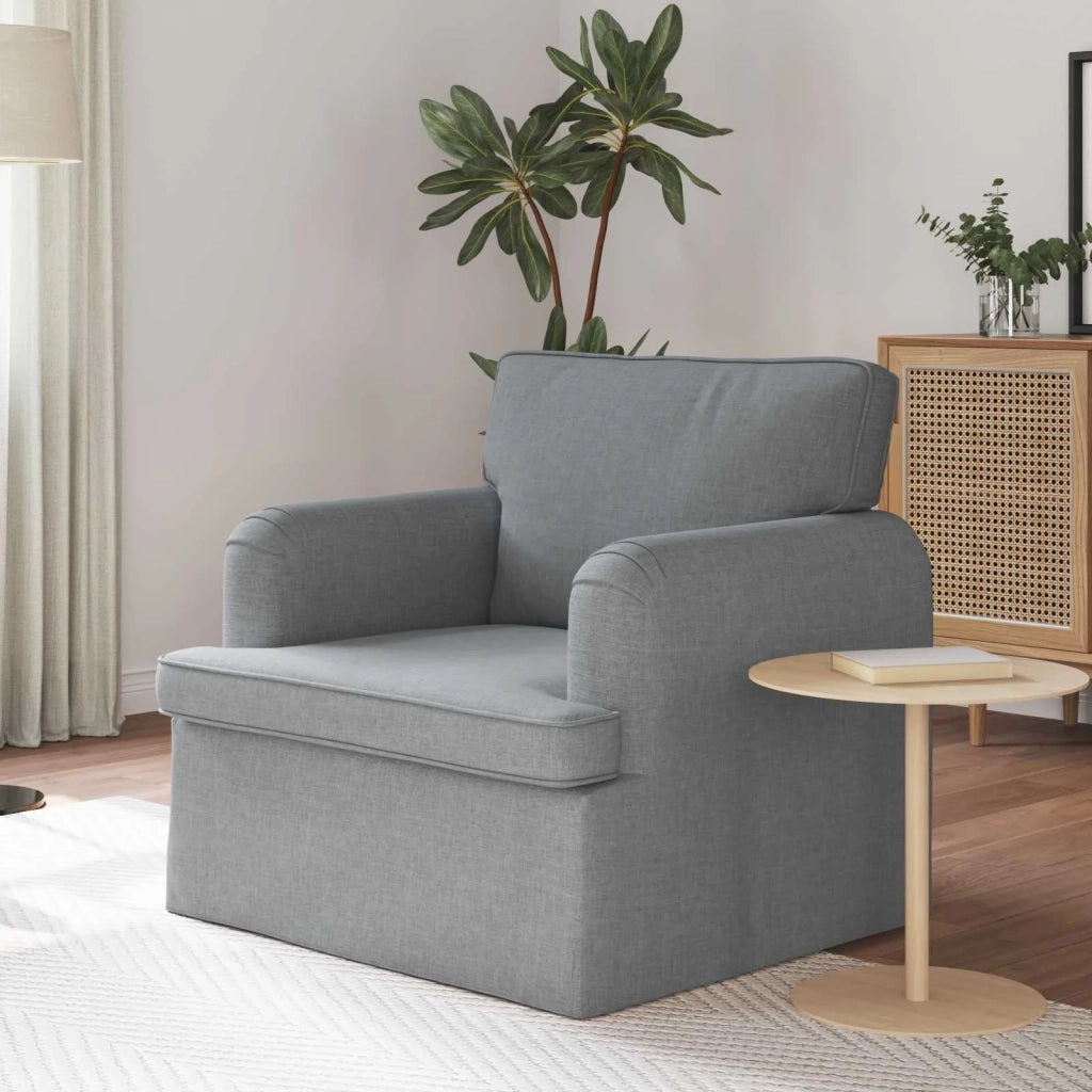 Divano Grigio chiaro 84 x 80 x 85 cm Tessuto