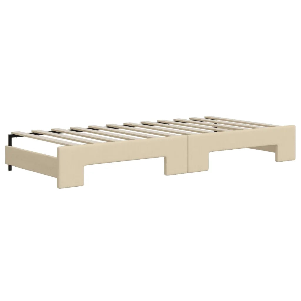 Divano letto | Sof¨¤ letto | Letto singolo Estraibile Crema 80x200 cm Tessuto
