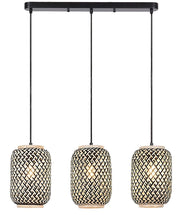 Lampada sospensione Adalla Rabalux 3xE27 nero rattan