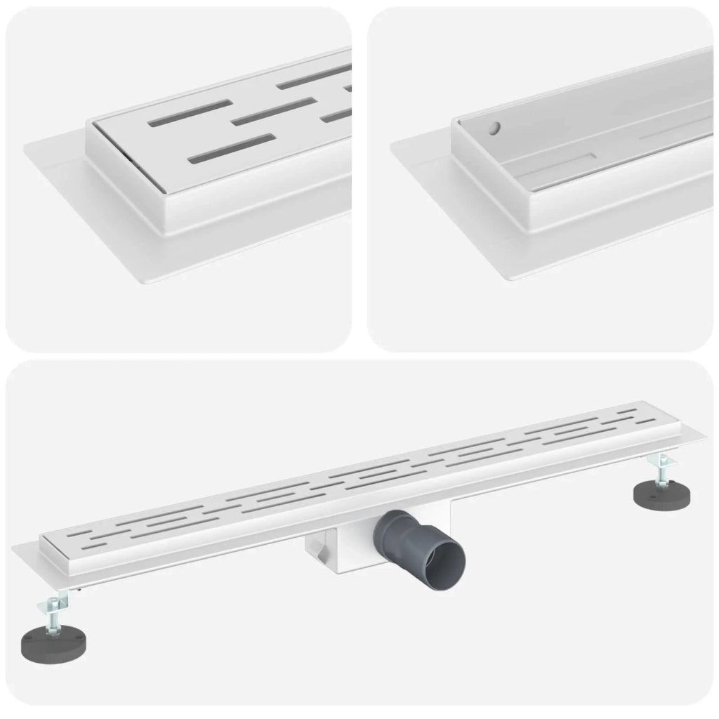 Drenaggio doccia con design a striscia Argento 80 cm 42015958