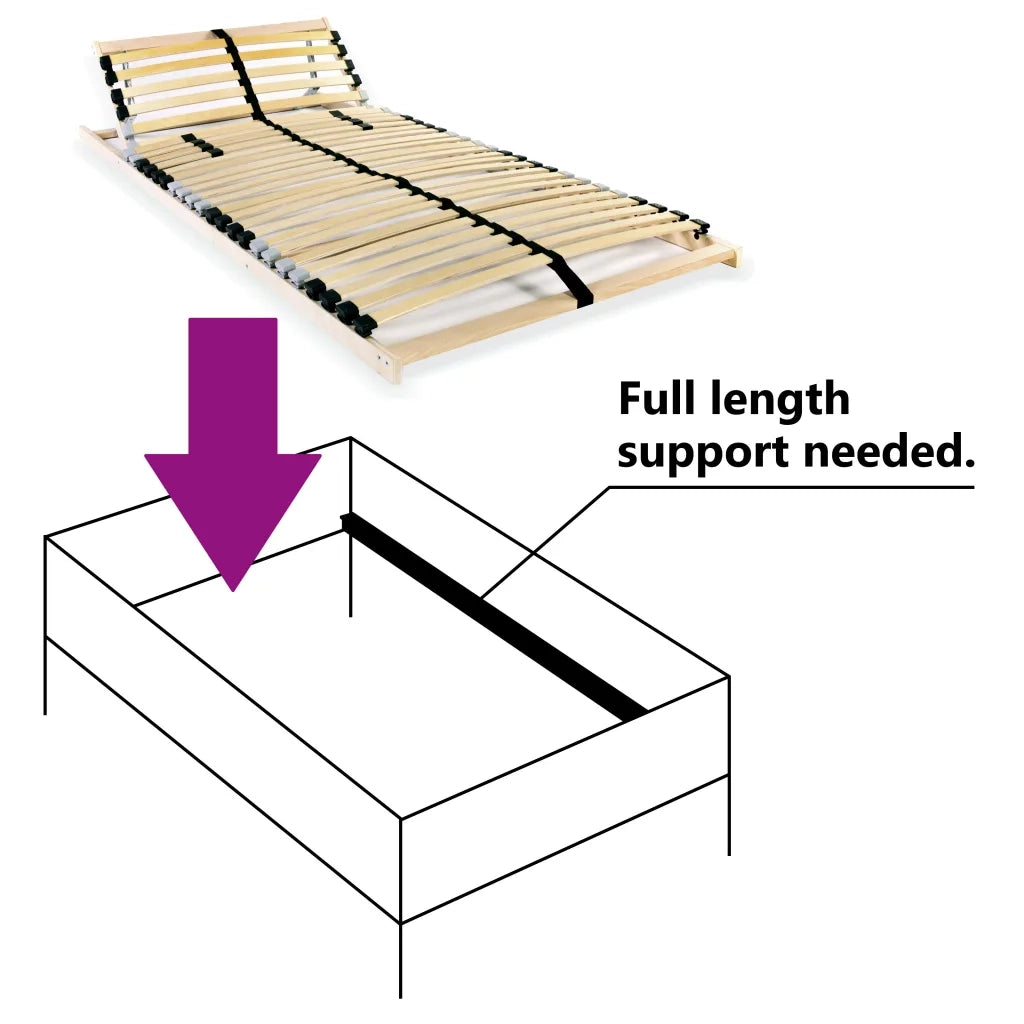Rete a Doghe 7 Zone senza Materasso con 28 Doghe-Struttura Letto a Doghe 70x200 cm 912623
