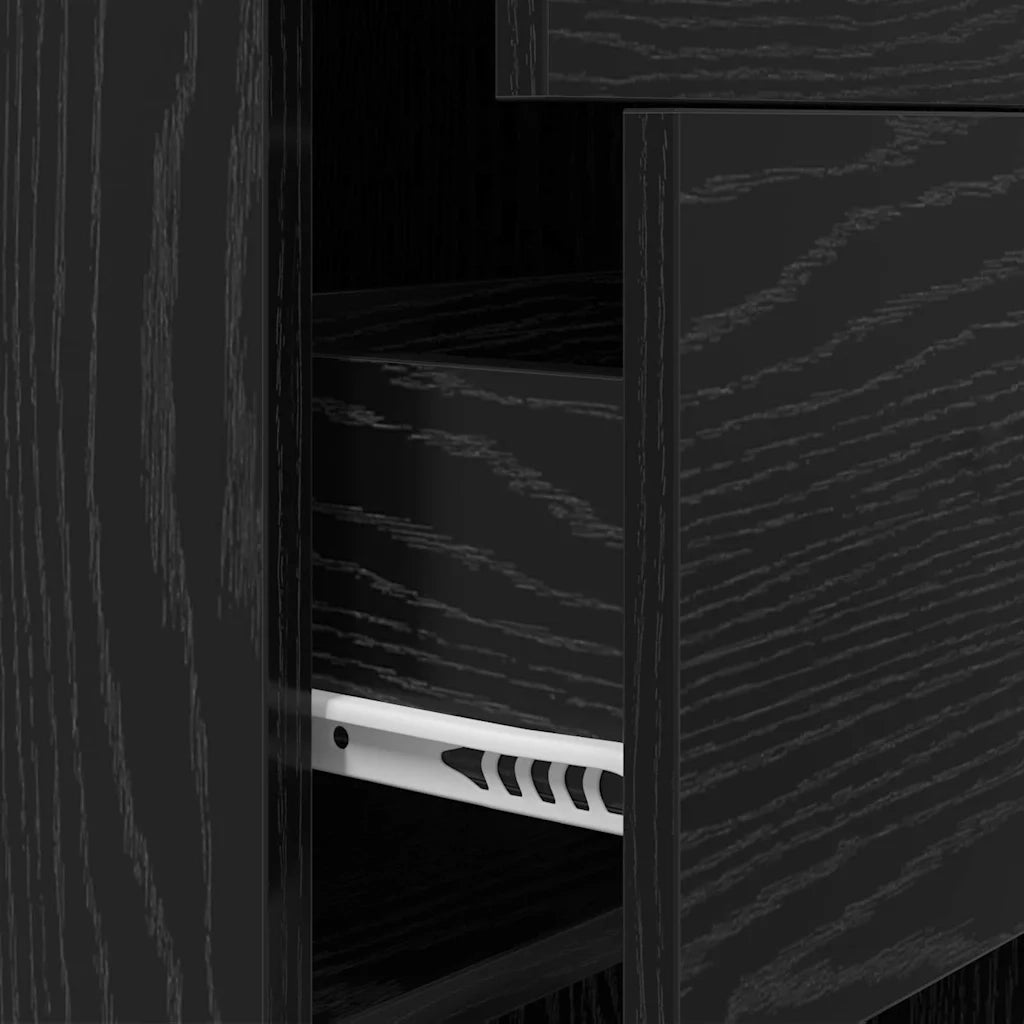 Armadio per Libri Rovere nero 40 x 35 x 180 cm 875441