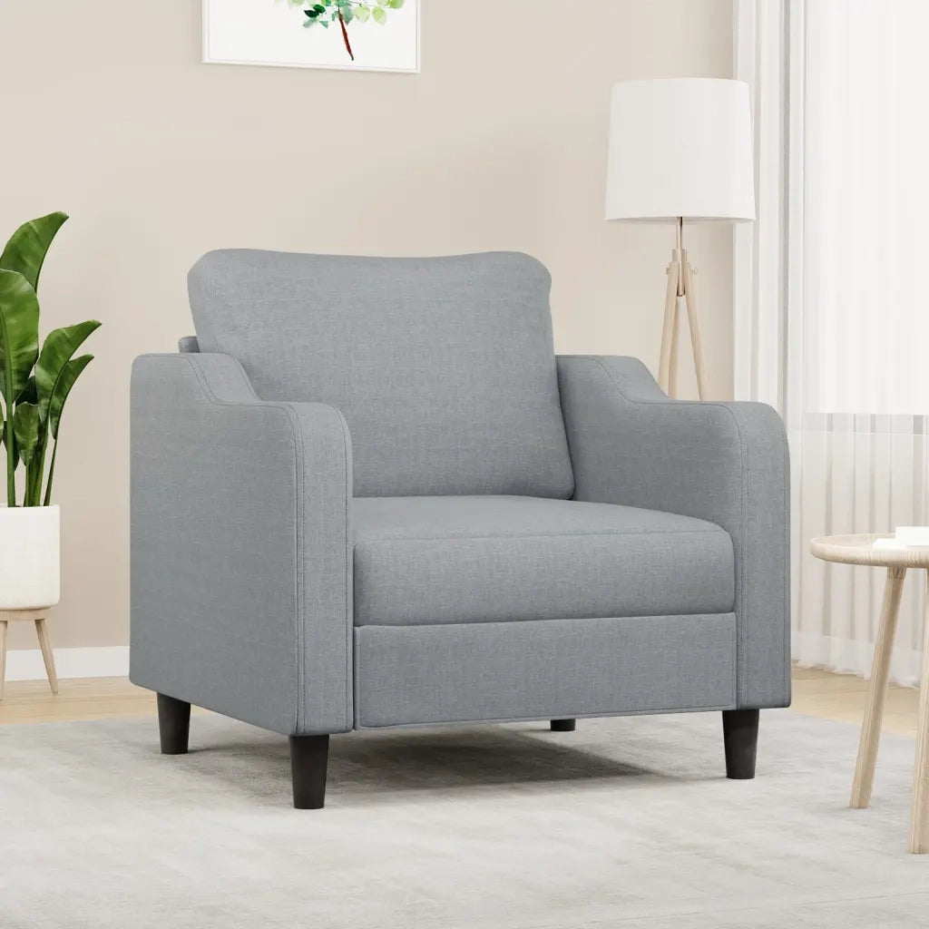 Poltrona | Sedia Relax Grigio Chiaro 60 cm in Tessuto