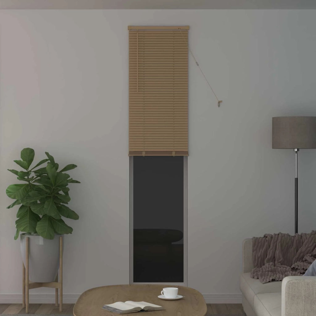 Tenda Veneziana | Tenda a lamelle Marrone Chiaro con Motivo 213 x 50 cm 25 mm PVC