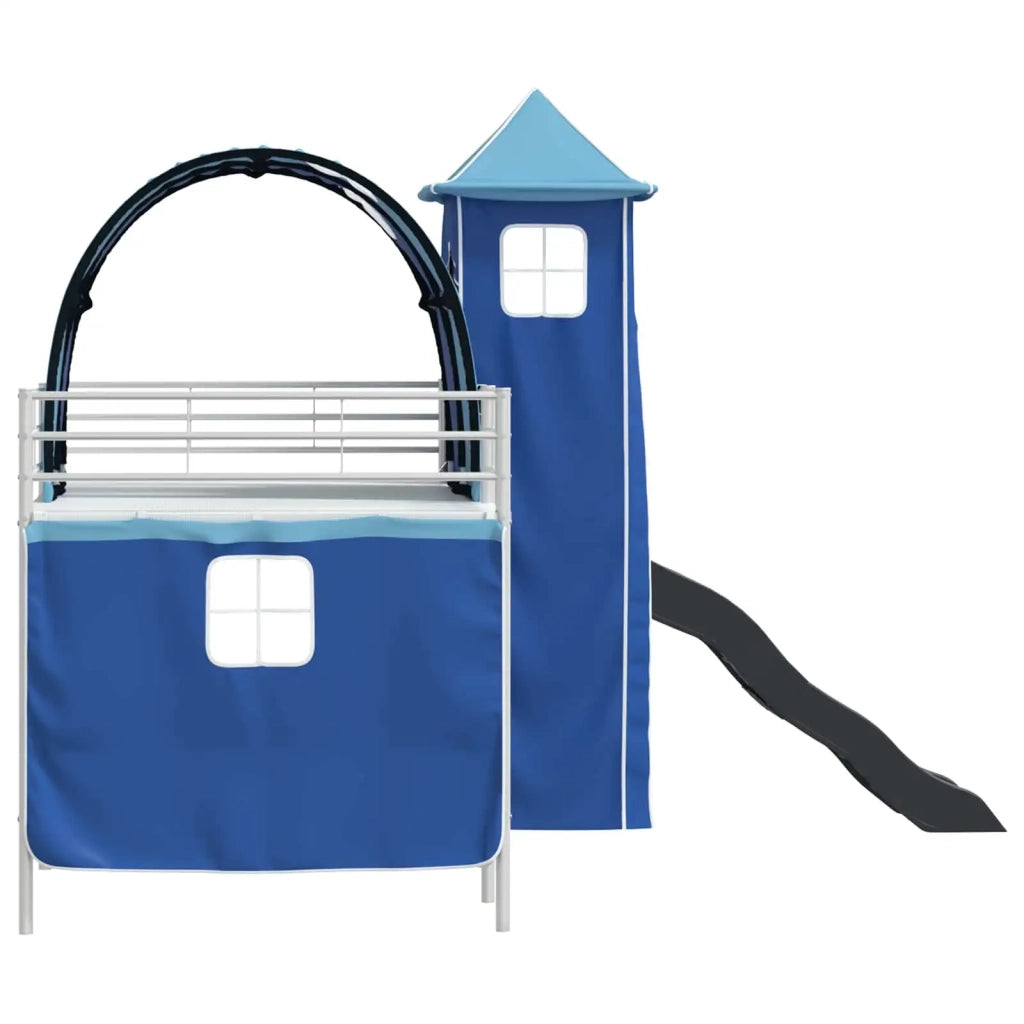 Struttura del letto loft per bambini Bianco e Blu 90 x 200 cm 42020902