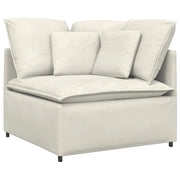 Modulo Angolare Divano Modulare con Cuscini Crema 100 cm CFW3443610