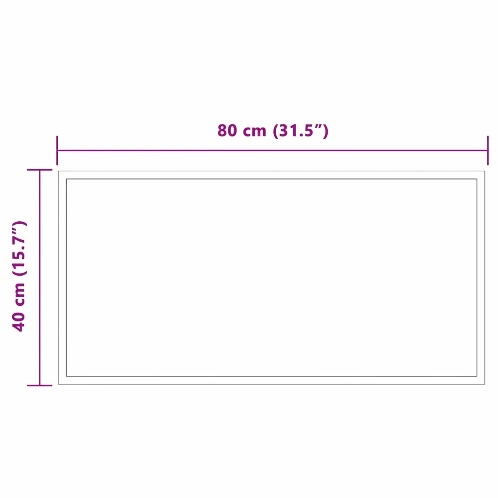 Specchio da bagno LED Trasparente 80 x 40 cm vetro temperato 42045816