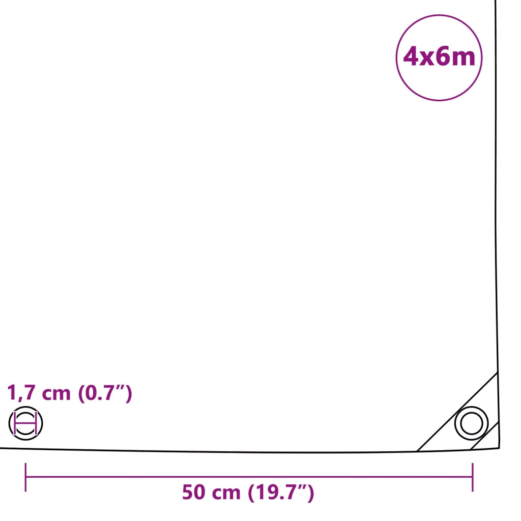 Telone 650 g/m² 4x6 m Grigio 43815