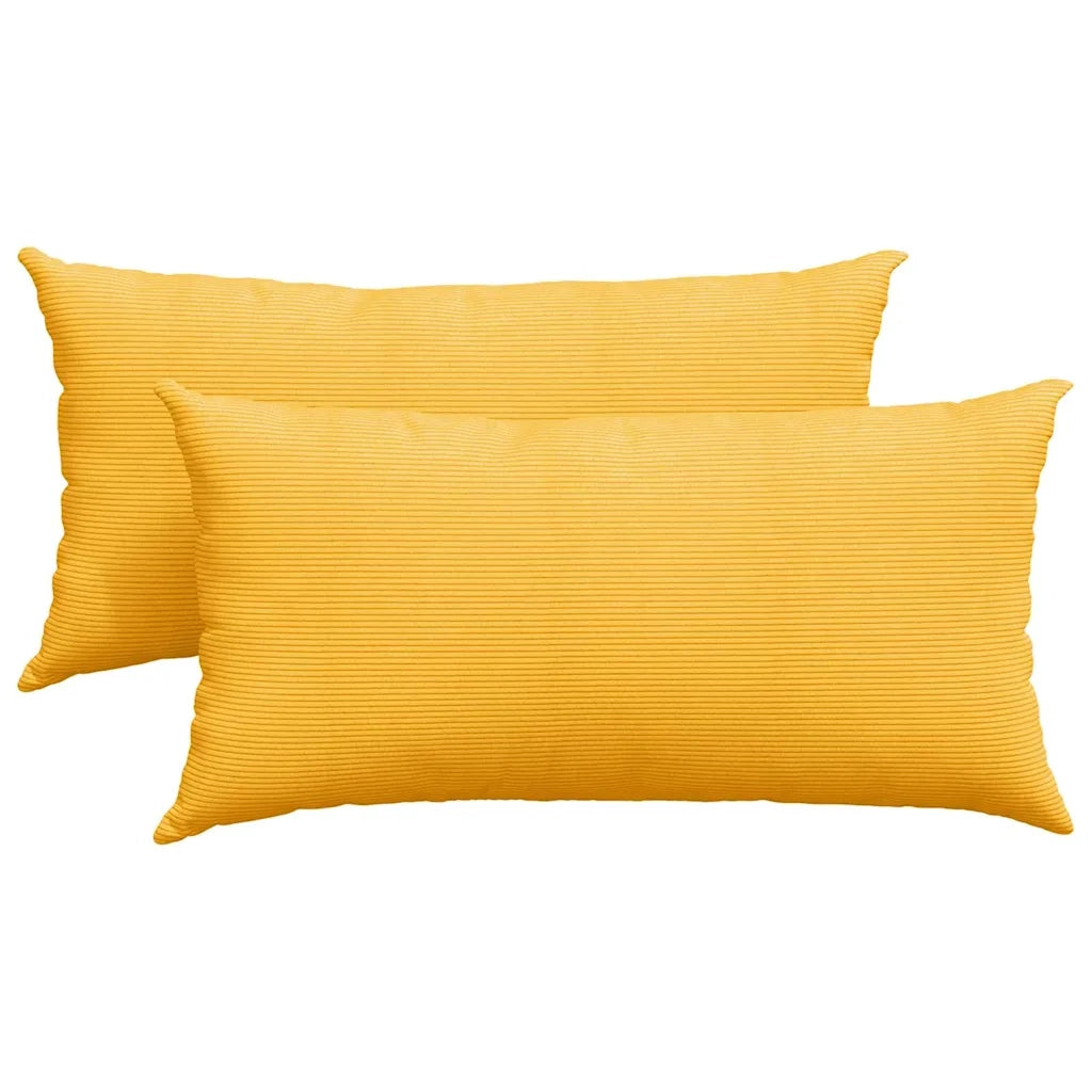 Cuscini da Divano 2 pz | Cuscini per sedie Giallo Chiaro 80 x 40 cm
