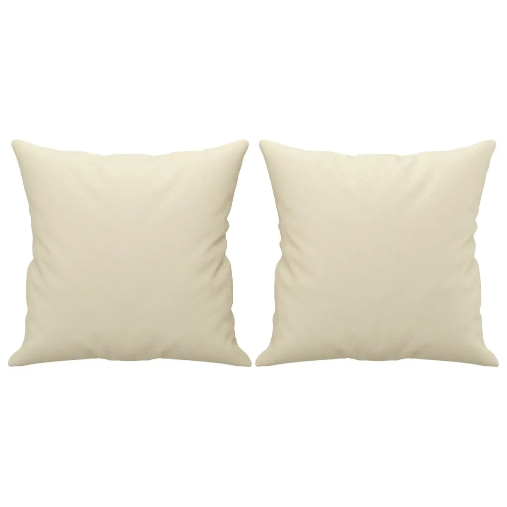 Divano a 2 Posti con Cuscini Crema 120 cm in Similpelle 3200862