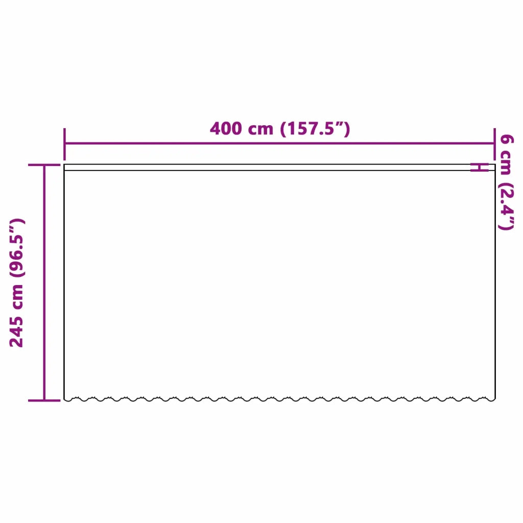 Tenda in Pizzo con tende Bianco 245 x 400 cm Poliestere 4107913
