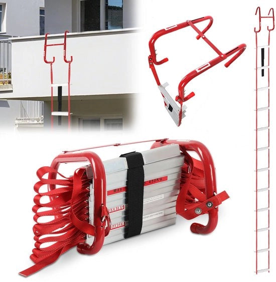 Ladder Telescopica con Grappolo di Sospensione, Capacità di Sostegno 450 kg, Ladder Telescopica 4,5 m in Alluminio, Opaca, Espandibile, Multifunzionale