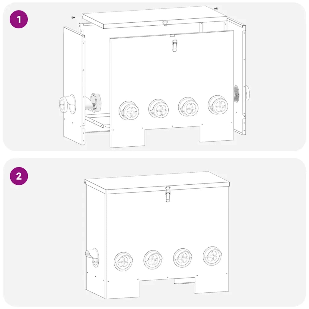 Feeder per pollo Nero 60,5 x 29 x 51 cm CFW8950844