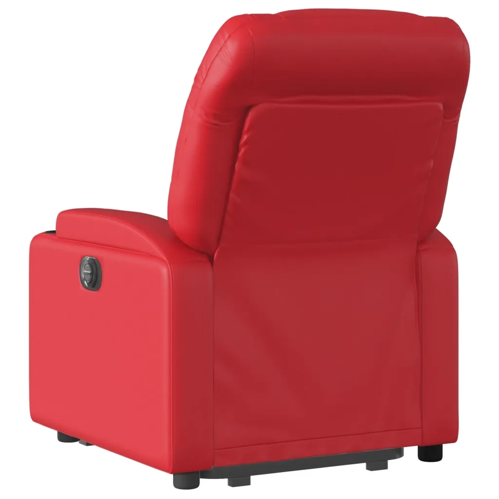 Poltrona Alzapersona Reclinabile Rosso in Similpelle 3204663