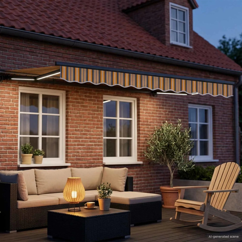 Cornice per Tenda Manuale con LED 3,5 x 2,5 m 3420830