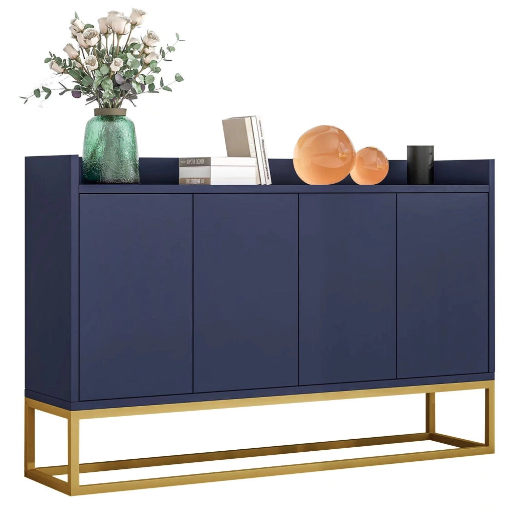 Credenza Moderna 4 Ante senza Maniglie ¨C MINIMAL ¨C Blu Navy