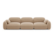 Cosmopolitan Design - Divano modulare "Sydney" 4 posti in velluto sabbia 