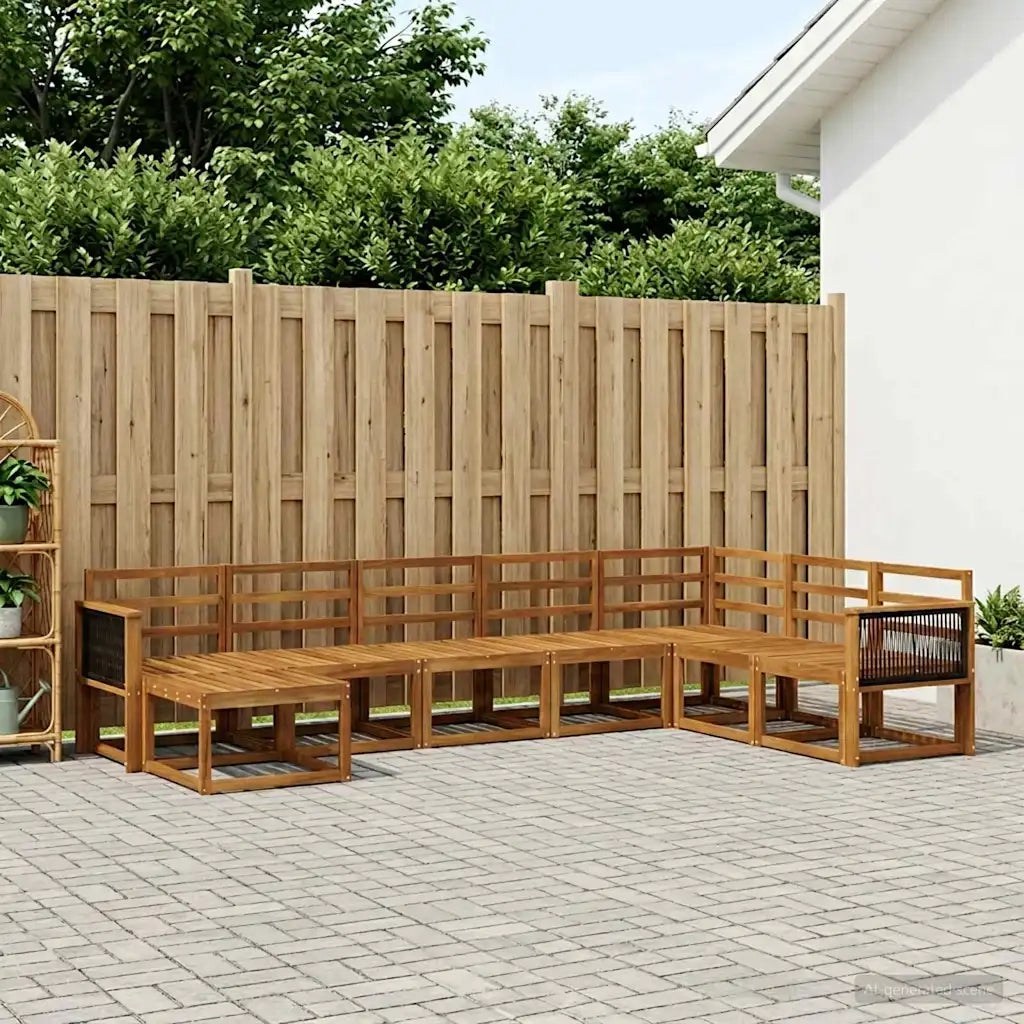 Set di divani da esterno 8 pcs Naturale