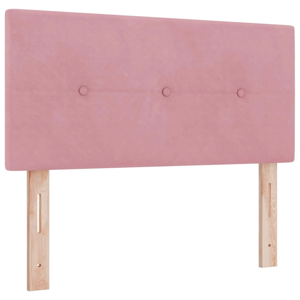 Letto Ottomano con Materasso e LED Rosa 100 x 200 cm Velluto 3457124
