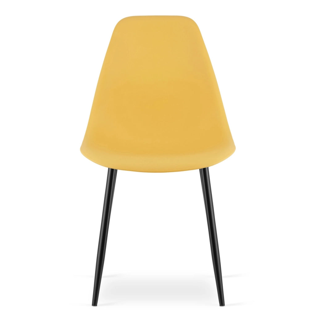 Sedia moderna Wat senape con gambe nere