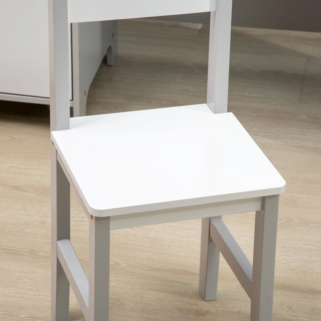 Set tavolo e sedia per bambini con lavagna bianca ¨C Xylo ¨C grigio 90x45x85 cm