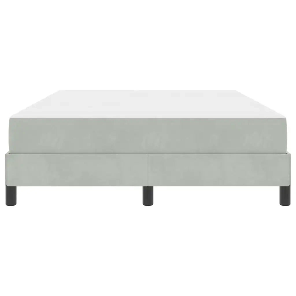 Letto a molle con materasso Grigio chiaro 140 x 190 cm Tessuto