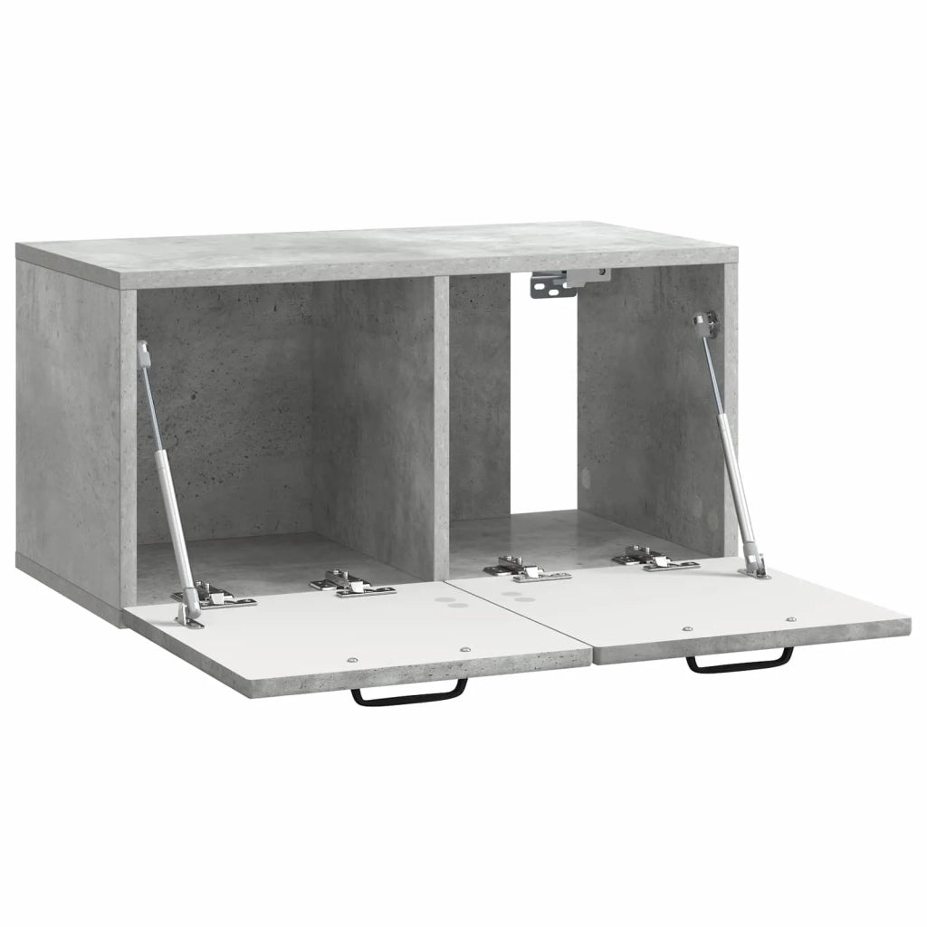Mobile Porta TV da Muro-Credenza per TV sospesa Grigio Cemento 59,5 x 31 x 30 cm 939605