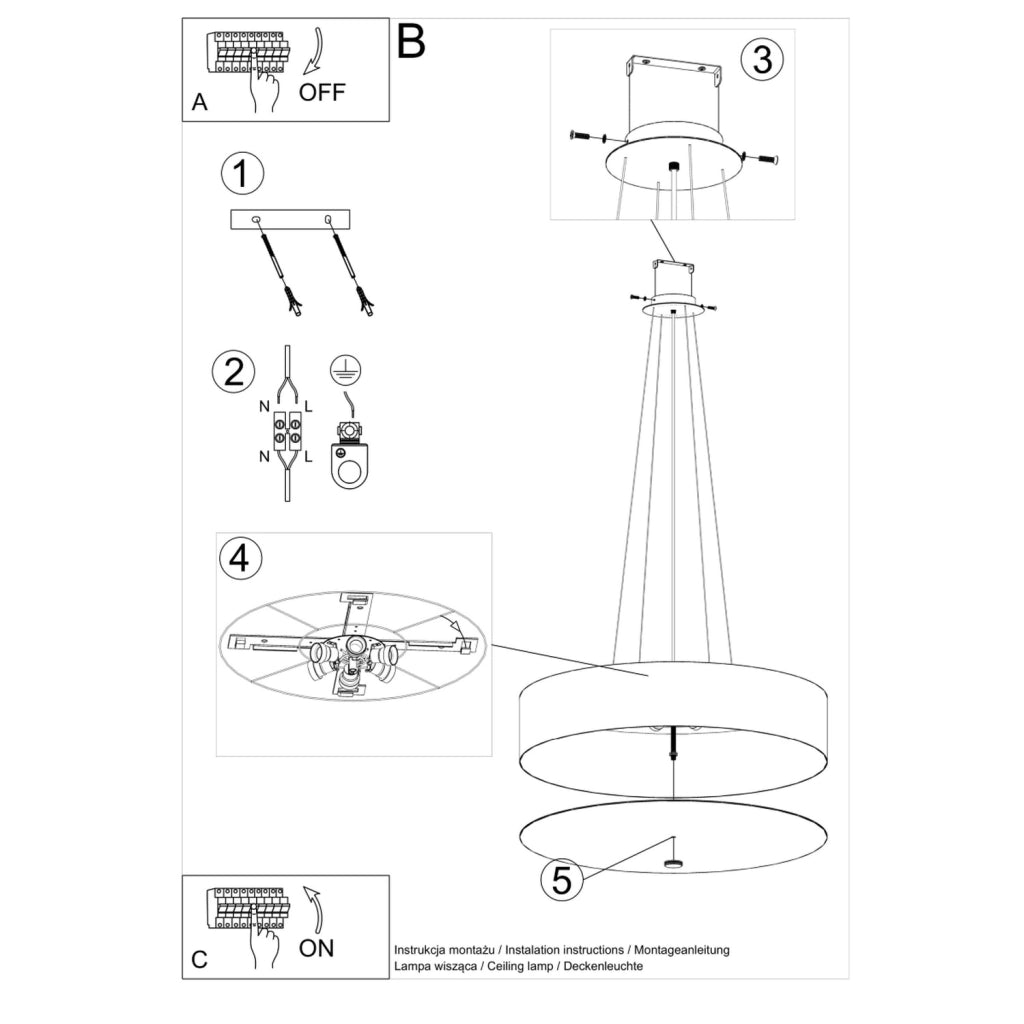 Lampadario SKALA 70 bianco