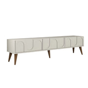 Mobile TV in legno "Lyon" - 180 x 35 x 44 cm - Crema/Noce