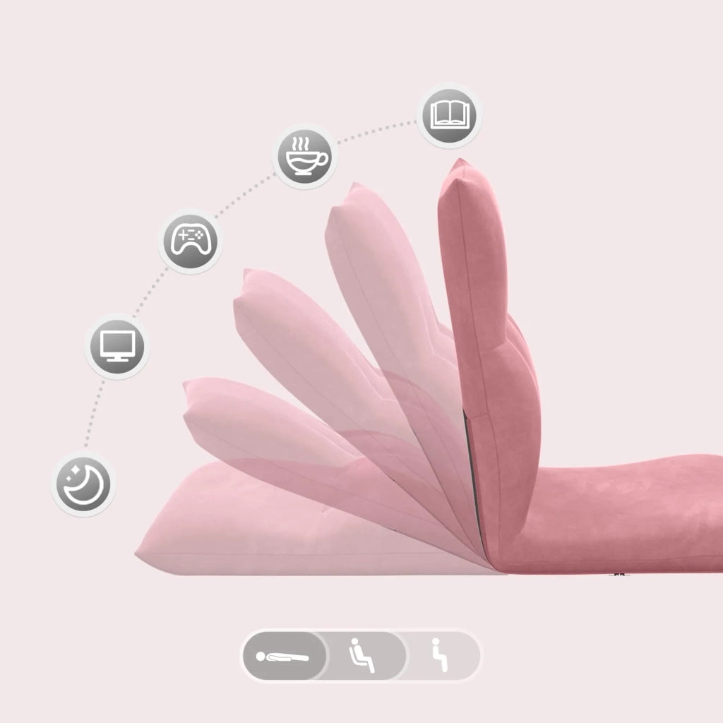 Sedia da Pavimento Rosa 46 x 50 x 61 cm Velluto 42028177
