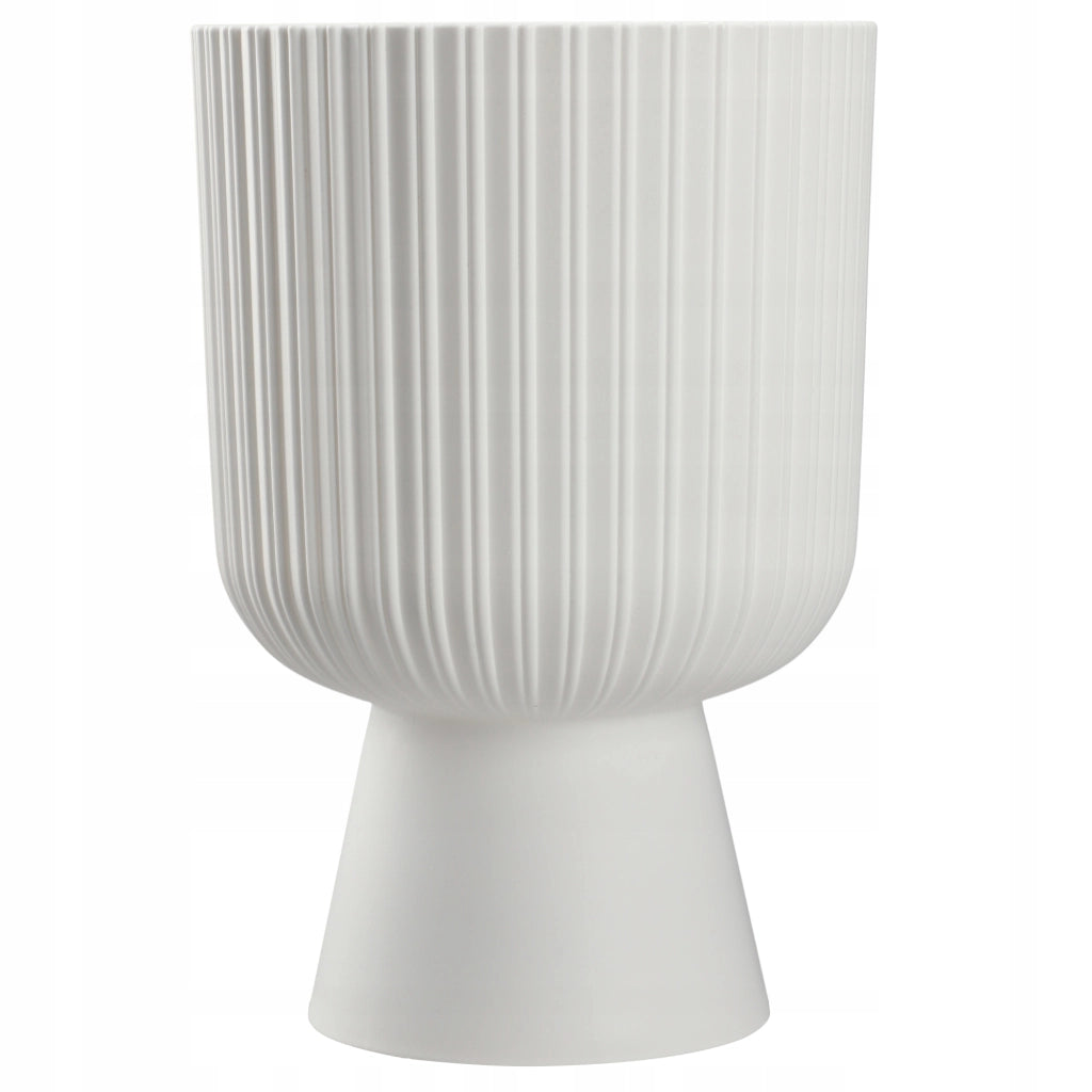Vaso da fiori KADAX, vaso da fiori da giardino, copertura in plastica, 18 cm, supporto per fiori, bianco