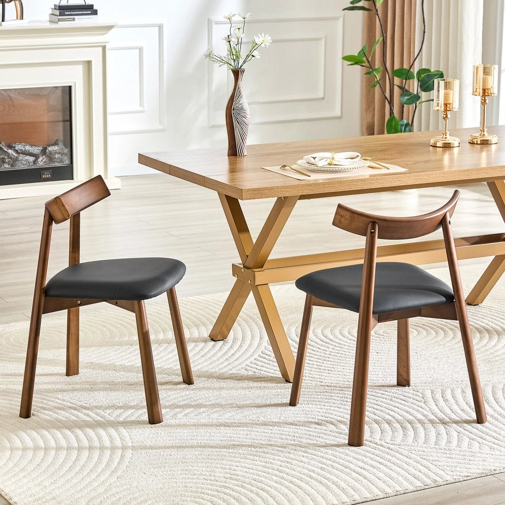 Sedie da Pranzo Set 2 Pezzi con Schienale Ergonomico ¨C MINIMAL ¨C Legno, Imbottite