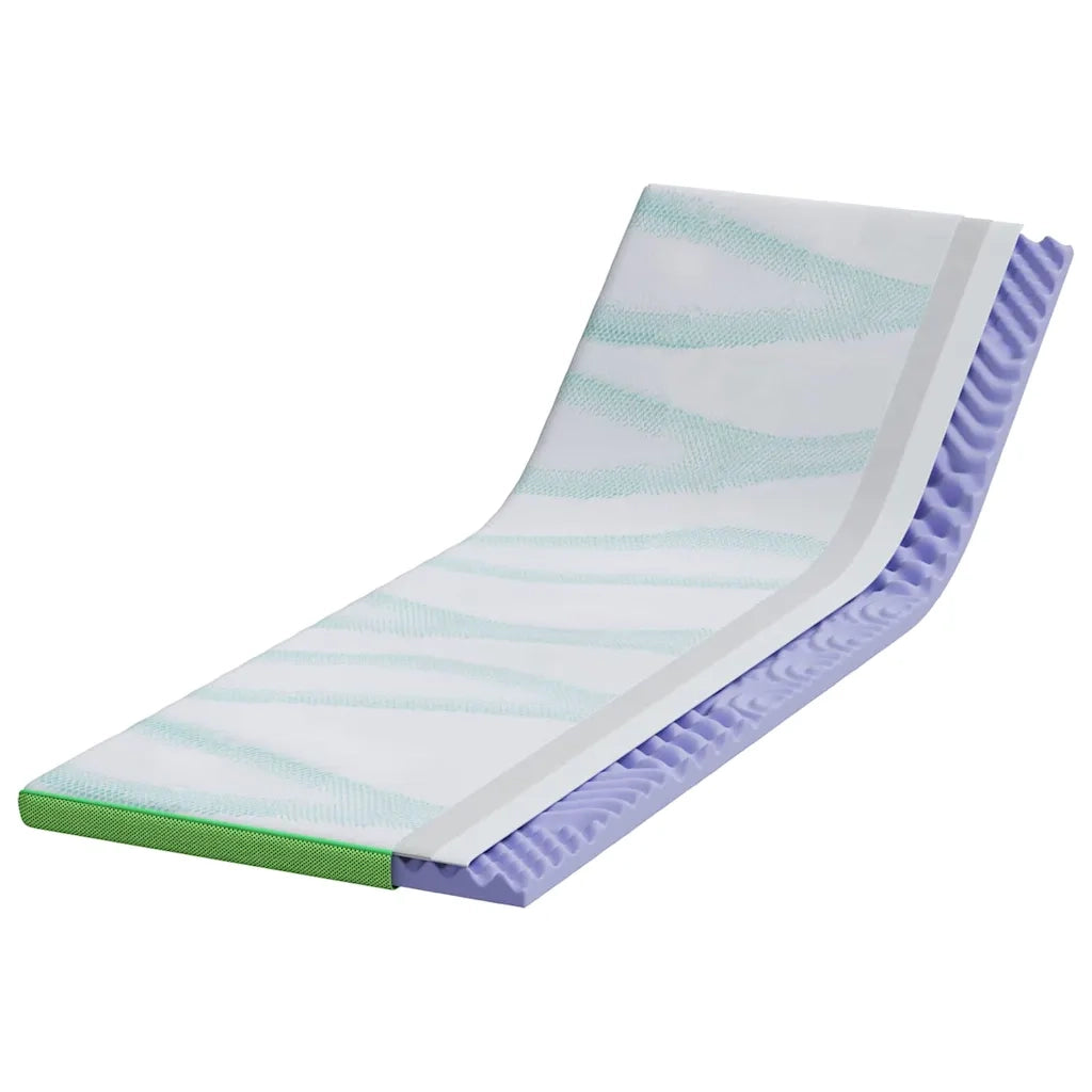 Topper per materasso Bianco e Verde 80 x 200 cm 4106166