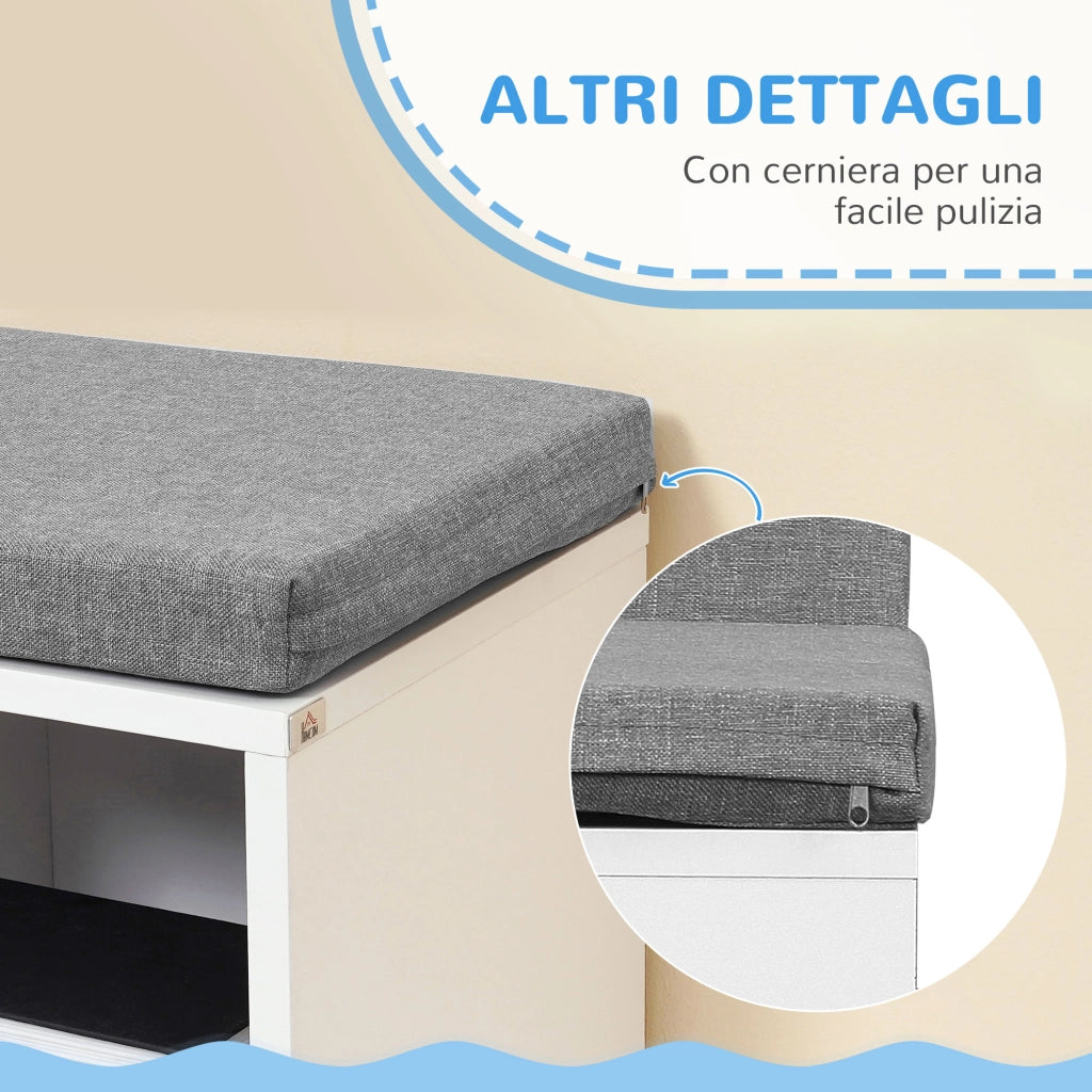Libreria a 5 Ripiani Aperti ¨C zephmum ¨C Legno, Grigio, 108x30x60 cm