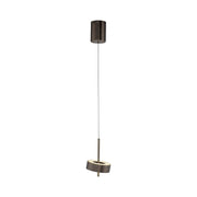 Lampada sospesa moderna bronzo Ø14 con telecomando CCT LED 9W