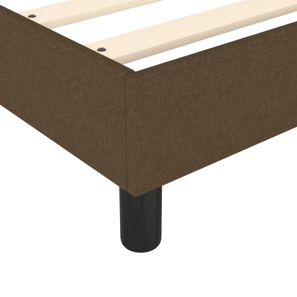 Giroletto a Molle con Materasso Marrone Scuro 140x200cm Tessuto 3144426