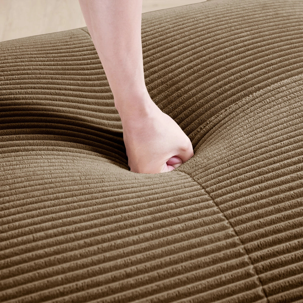 Divano Loveseat in tessuto cord - Zephmum- Modulare combinabile imbottitura elastica