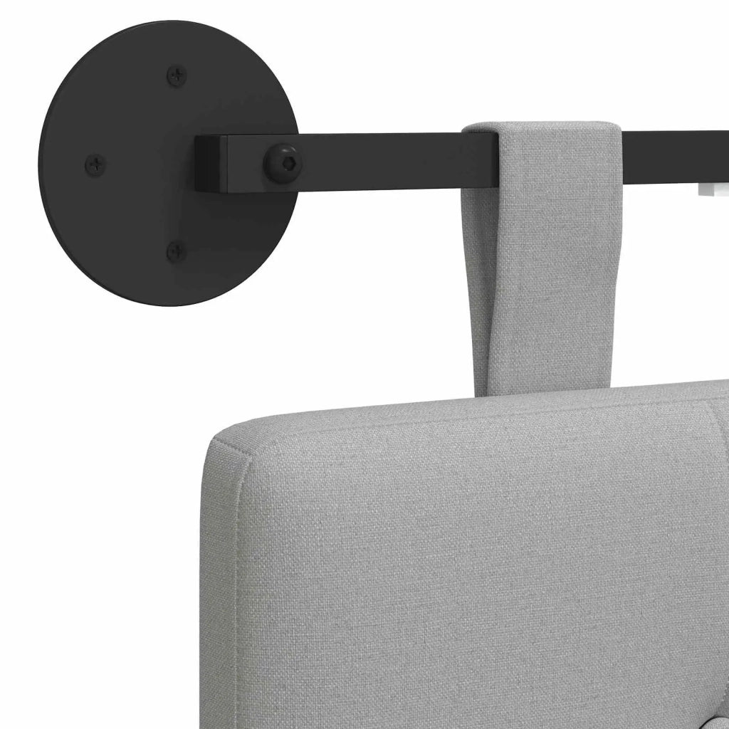 Testiera | Testata sospesa Con luce LED Grigio Nuvola Tessuto