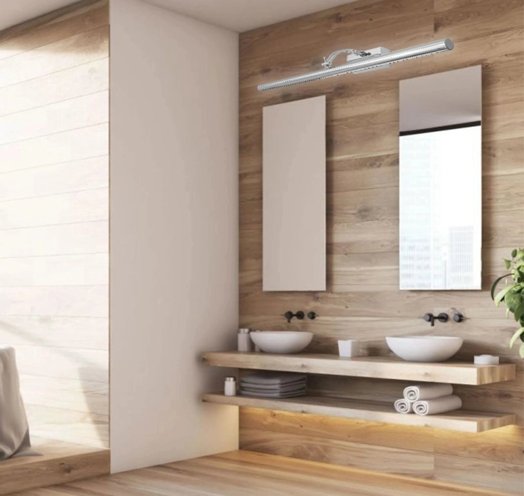 Lampada Da Parete Da Bagno Led Sopra Specchio 9w 70cm APP366-1W Cromo