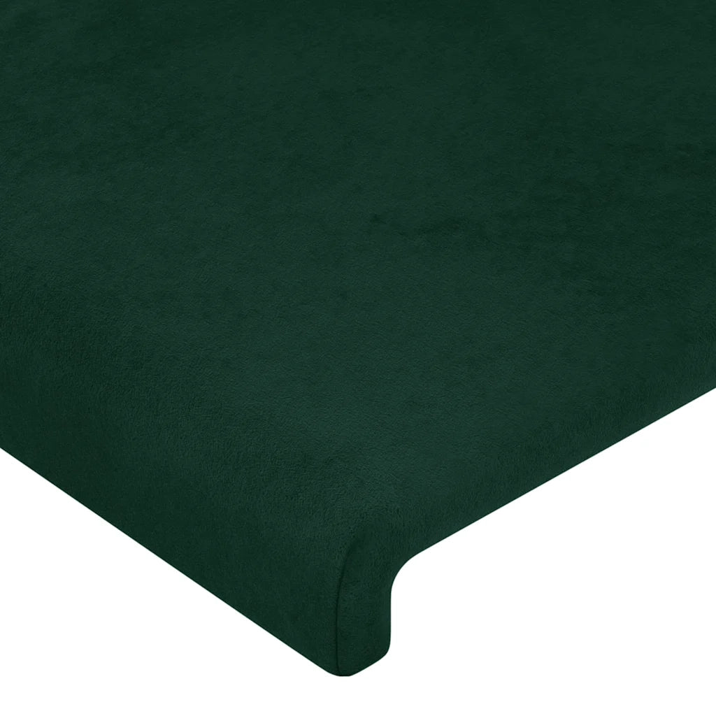 Testiera | Testata a LED Verde Scuro 183x16x118/128 cm in Velluto