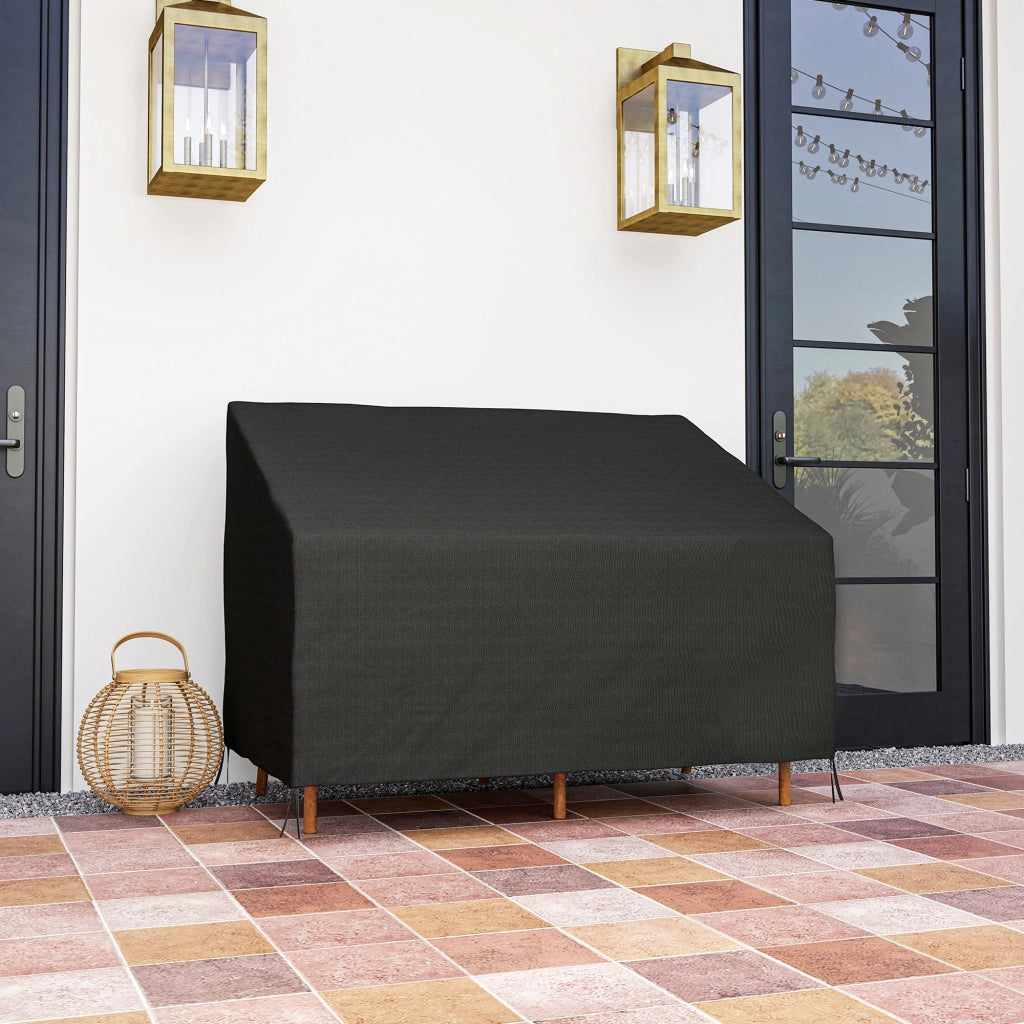 Copridivano esterno impermeabile ¨C Minimal ¨C nero 140x84x56/94 cm
