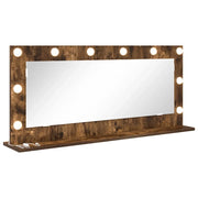 Specchio da Vanit¨¤ Rettangolare Rovere fum¨¦ 100 x 45 x 18 cm