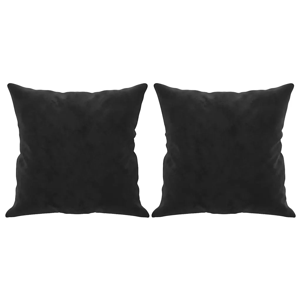 Divano | Divano da soggiorno | Sofa a 3 Posti con Cuscini Nero 180 cm in Velluto