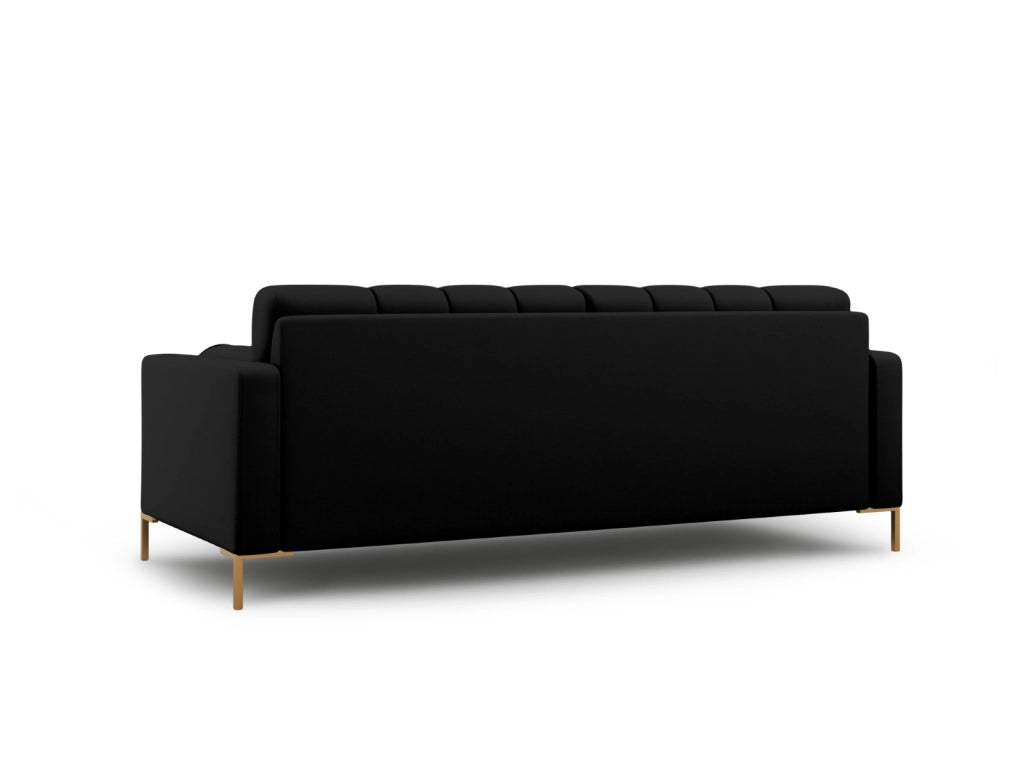 Cosmopolitan Design - Divano "Bali" 3 posti in tessuto strutturato nero 