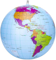 Bol geografico opzionabile in PVC - Formato compatto - Sostenibile - 40,6 cm/16 pollici - Palla gonfiabile