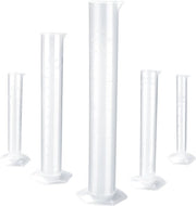 Cilindro di misurazione di plastica graduata - 10ml, 25ml, 50ml, 100ml, 250ml