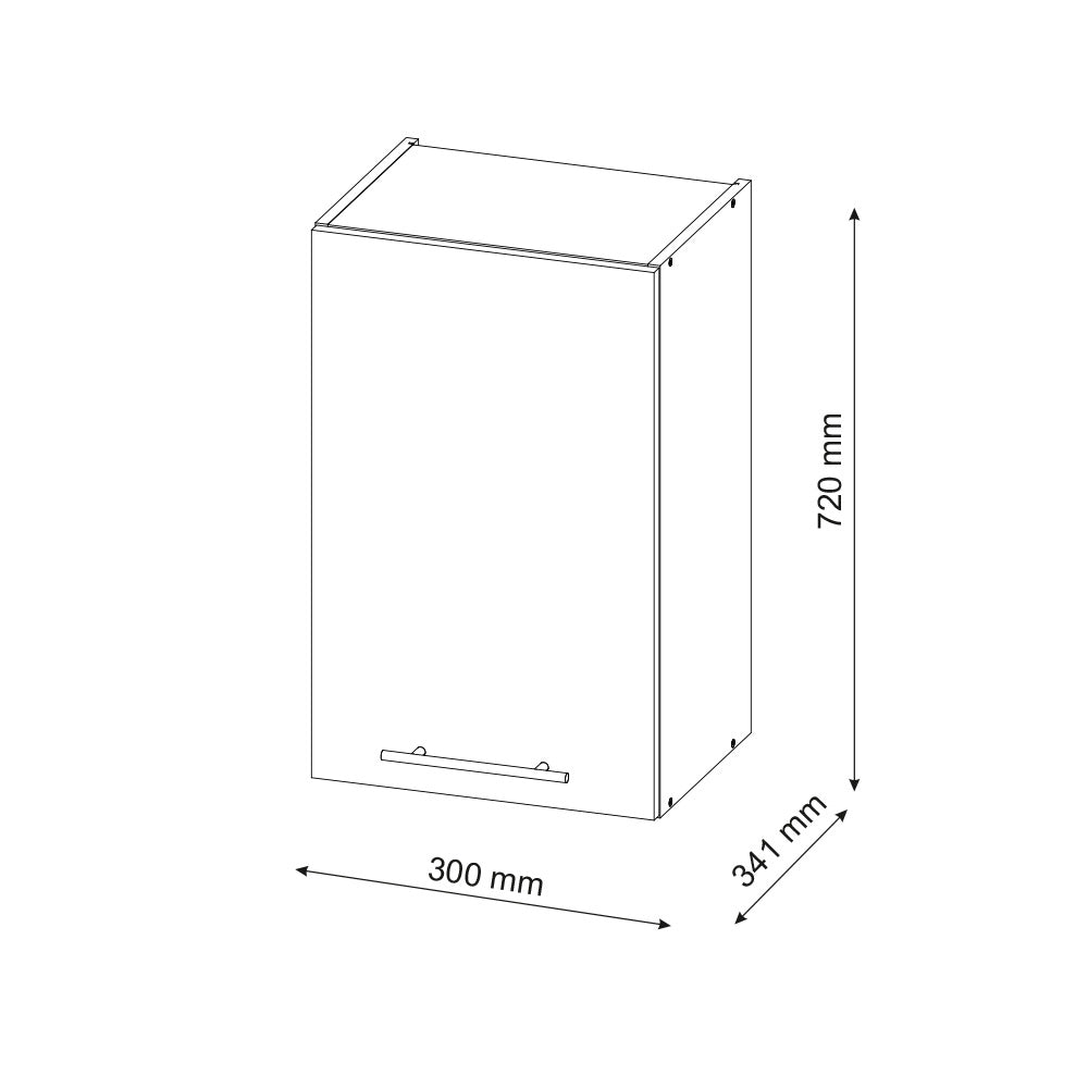 Vicco Pensile da cucina Antracite-oro 30 cm