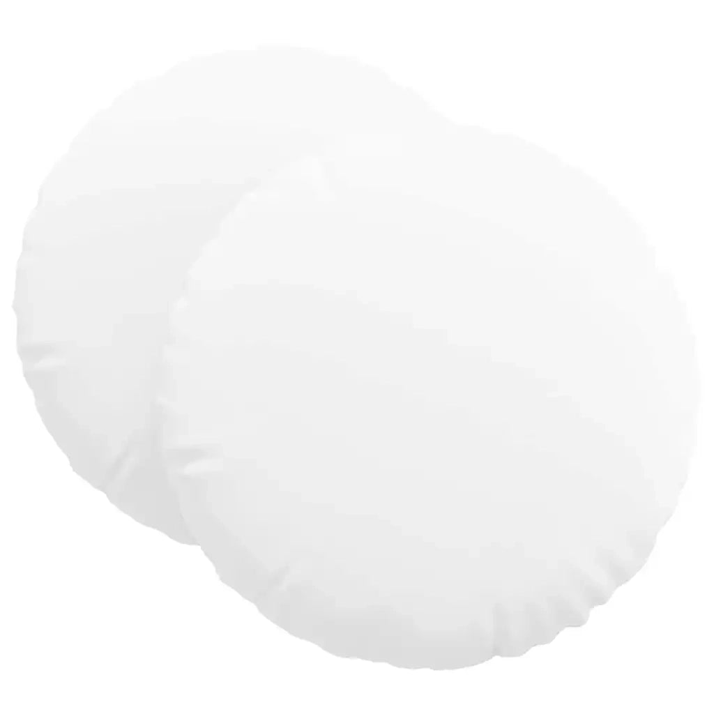 Cuscini per Seduta 2 pcs Bianco Ø60 x 21 cm Tessuto 42014205