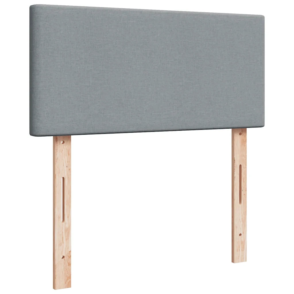 Giroletto a Molle con Materasso Grigio Chiaro100x200 cm Tessuto